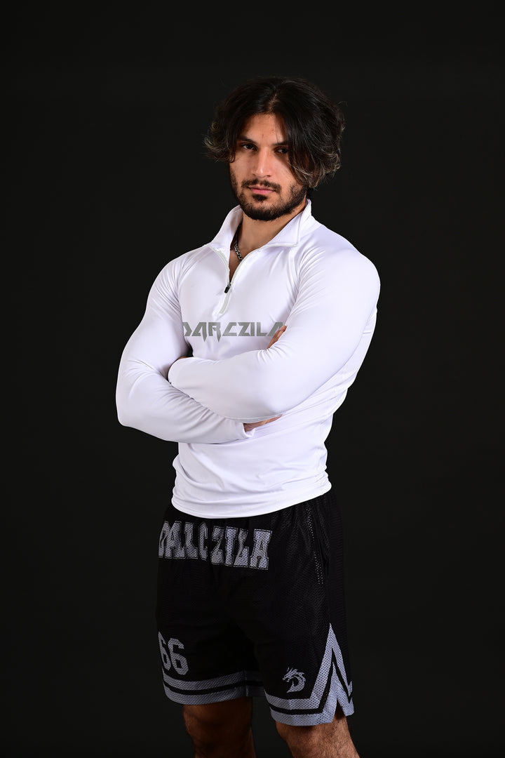 Collar Compression Shirt White