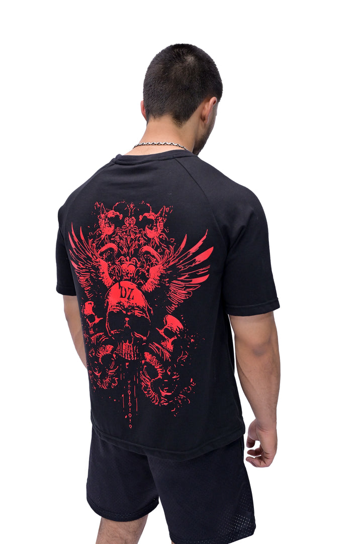 Skull Oversize Tee (BLACK)