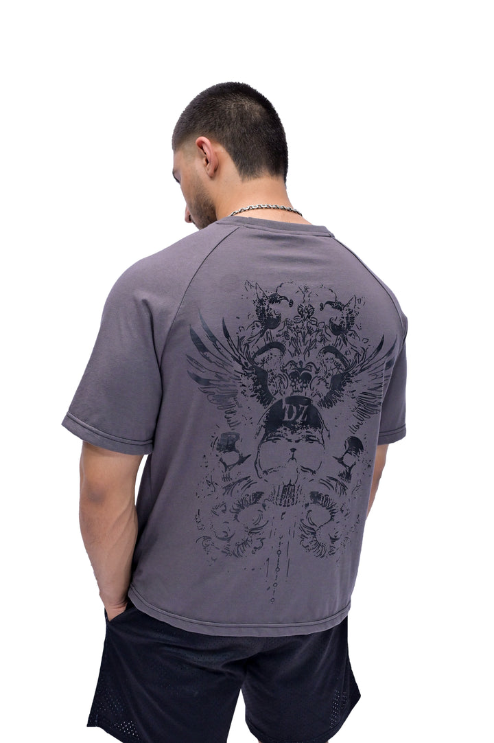 Skull Oversize Tee (GREY)