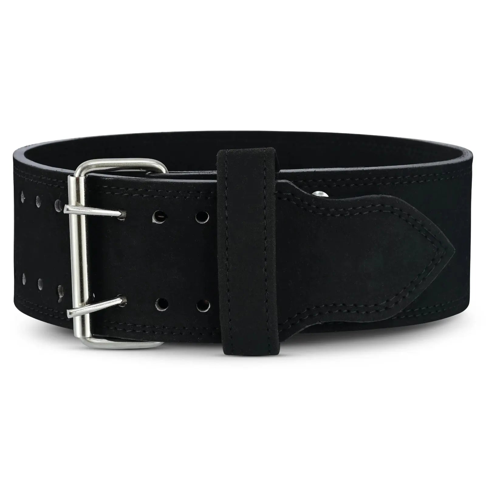 Elite All-Black Gym Belt for Heavy Squats and Deadlifts with Reinforced Industrial Stitching.