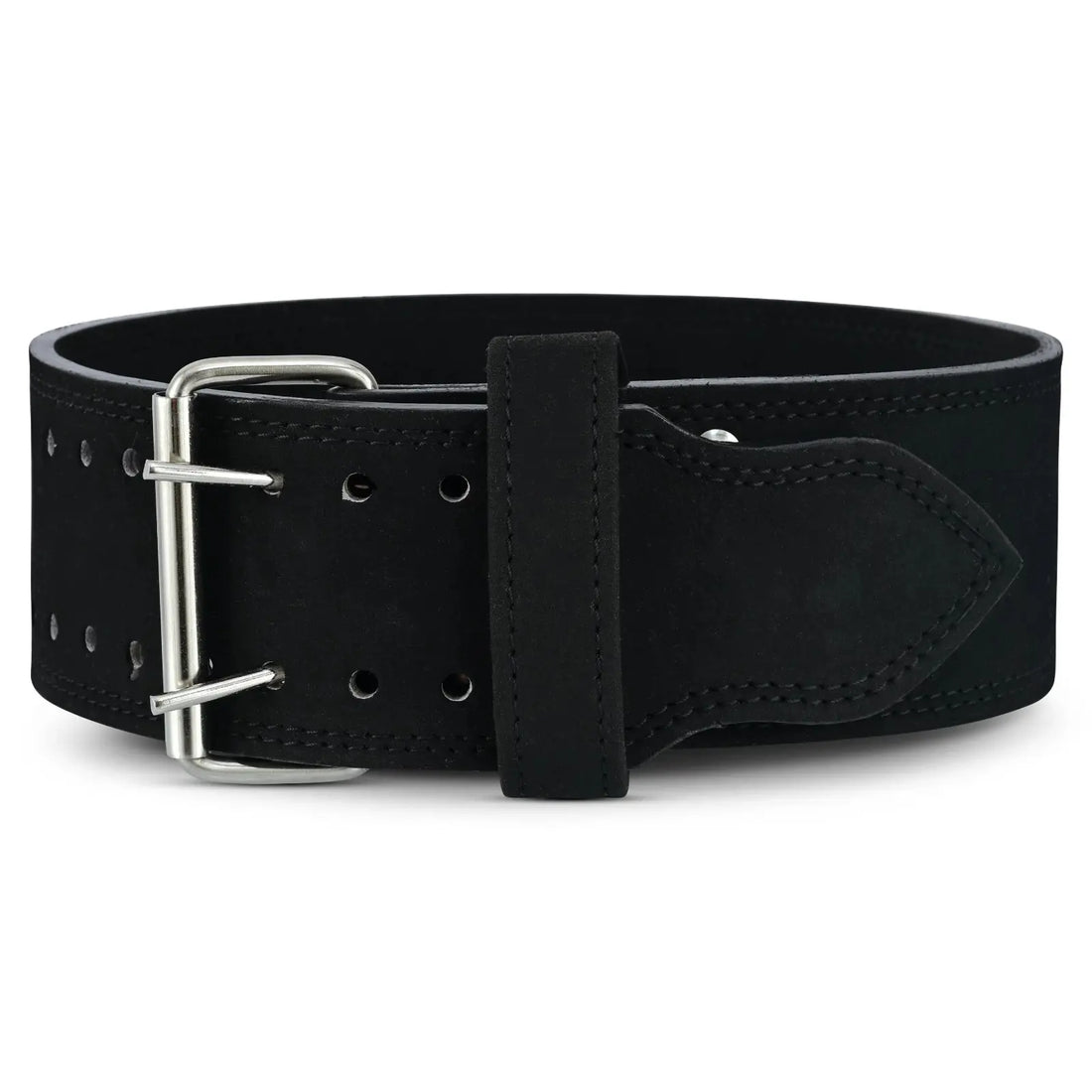 Elite All-Black Gym Belt for Heavy Squats and Deadlifts with Reinforced Industrial Stitching.