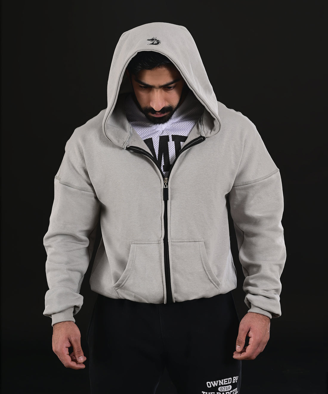 Oversize Hoodie (STEEL GREY) OLD SKOOL