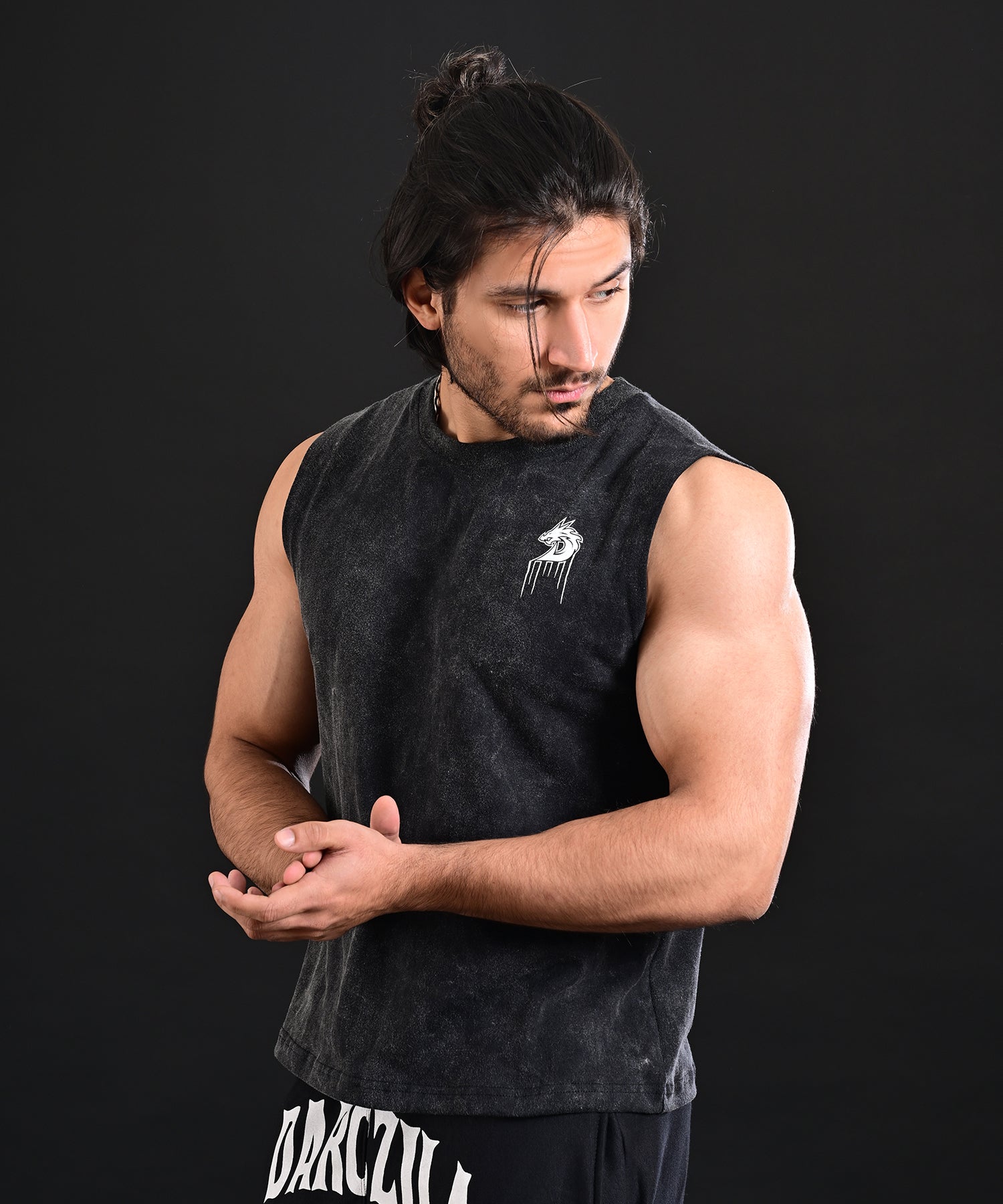 Acid Wash Cropped Tank