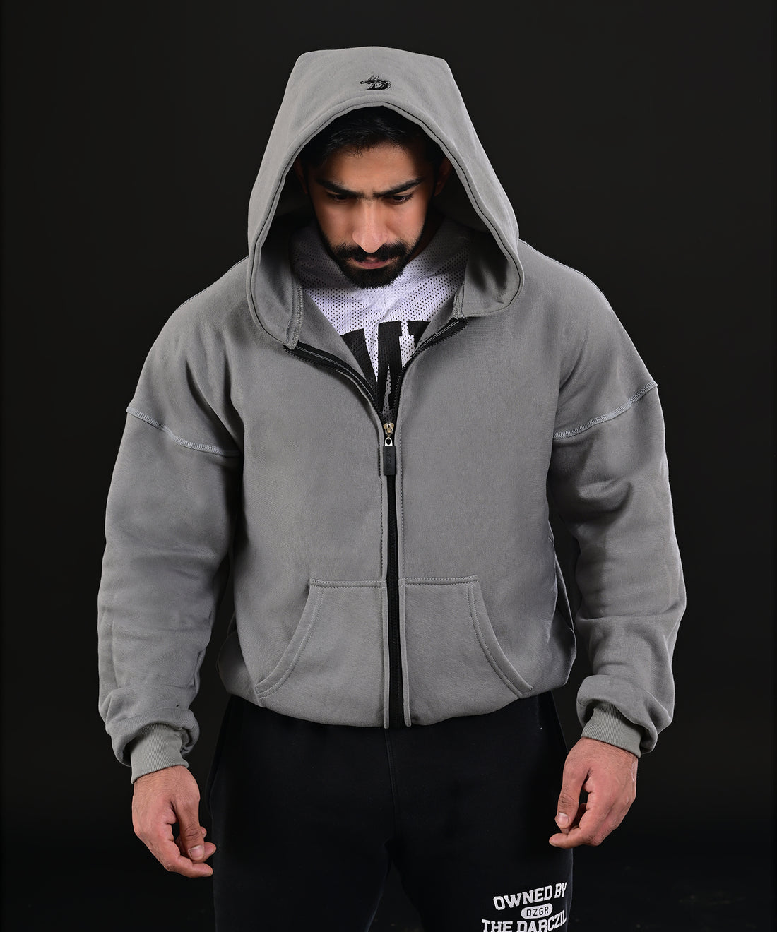 Oversize Hoodie (DARK GREY) OLD SKOOL