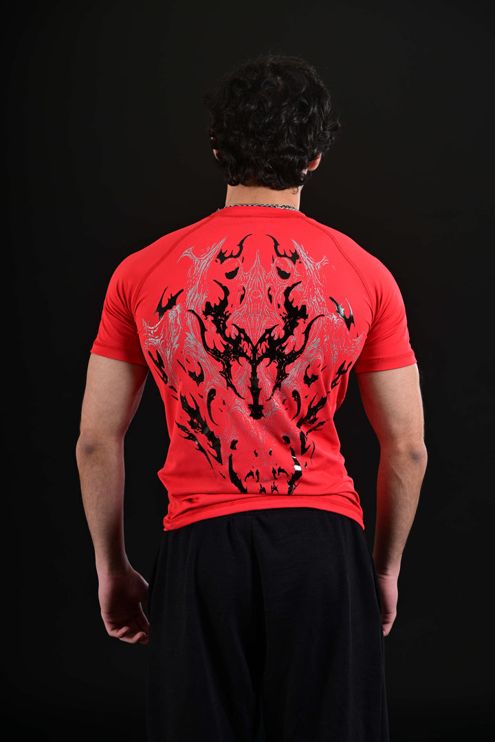 3D Energy Half Compression Shirt [Red]