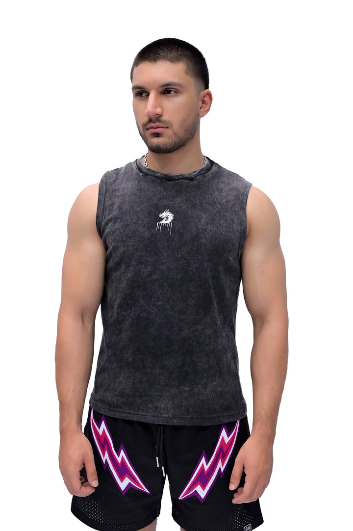 Venom Cropped Tank (Acid Wash)