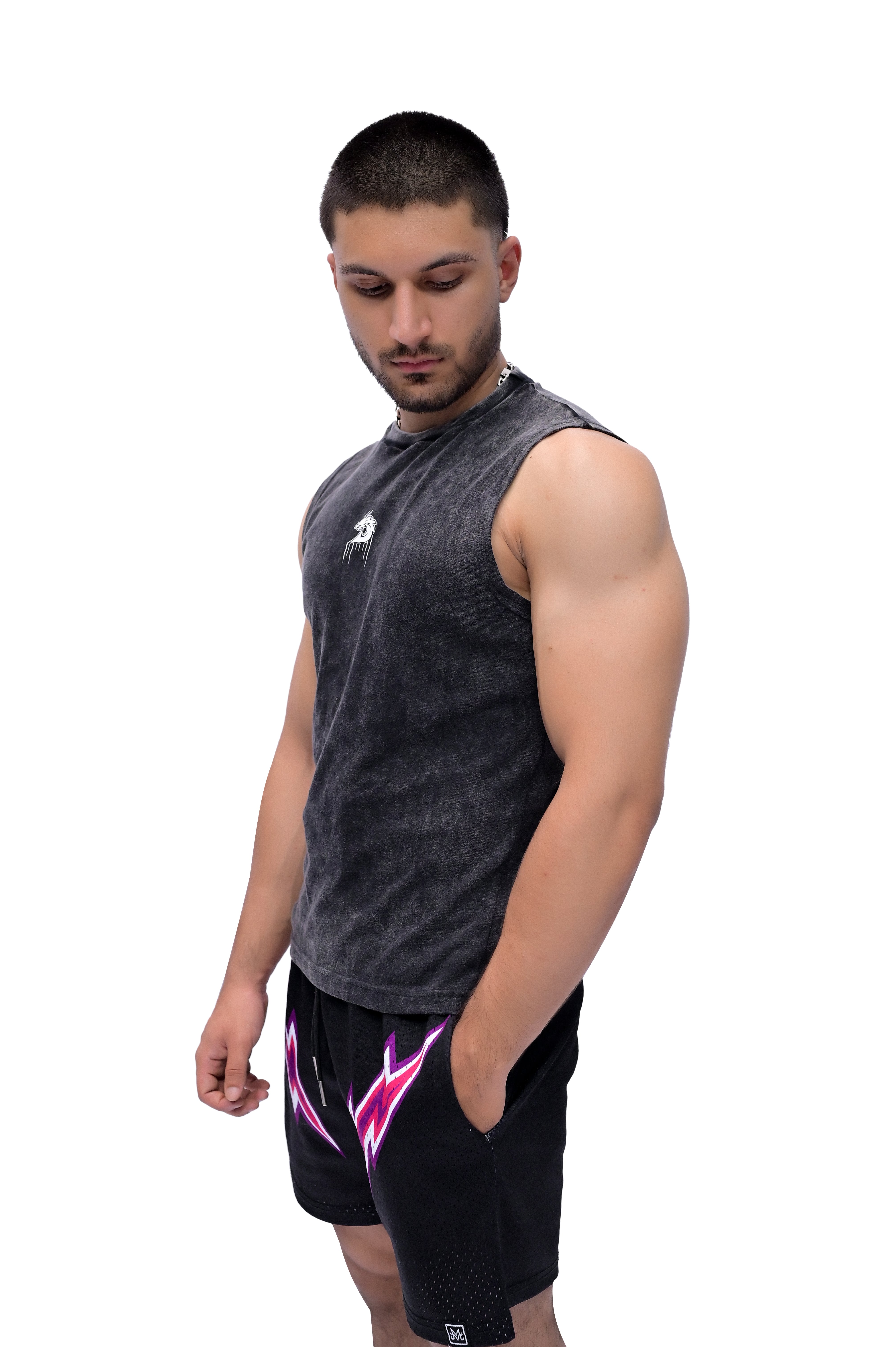 Venom Cropped Tank (Acid Wash)