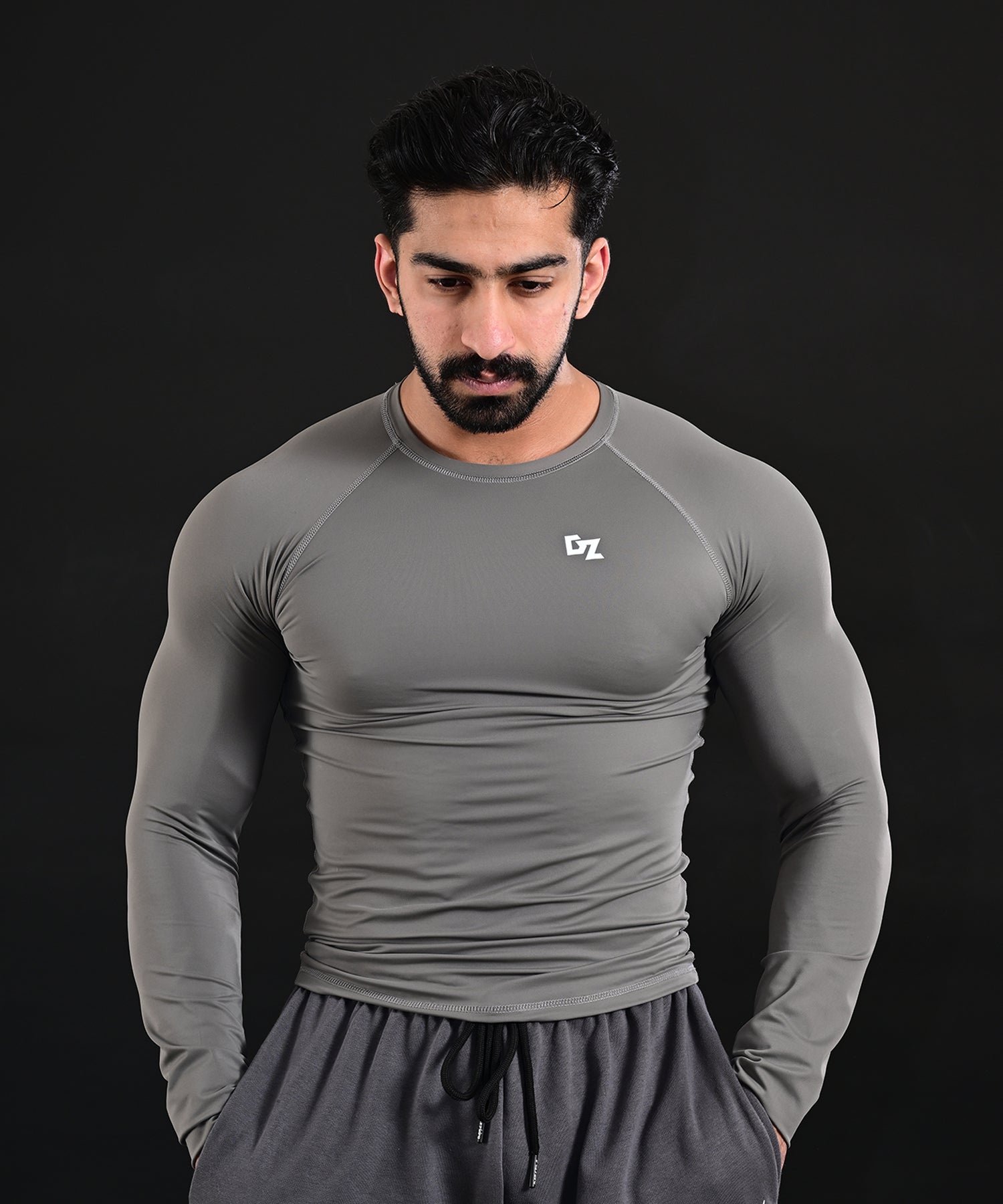 Full Sleeve Compression Shirt (Grey)