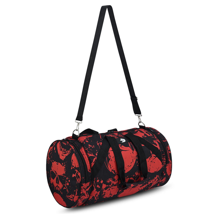 Skull print sports bag for gym and travel