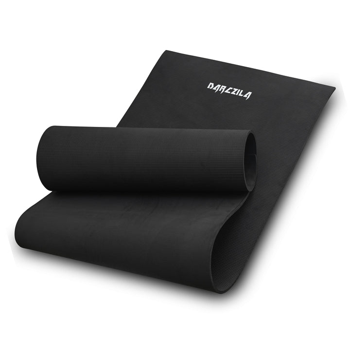 black yoga mat non slip exercise mat for home workouts