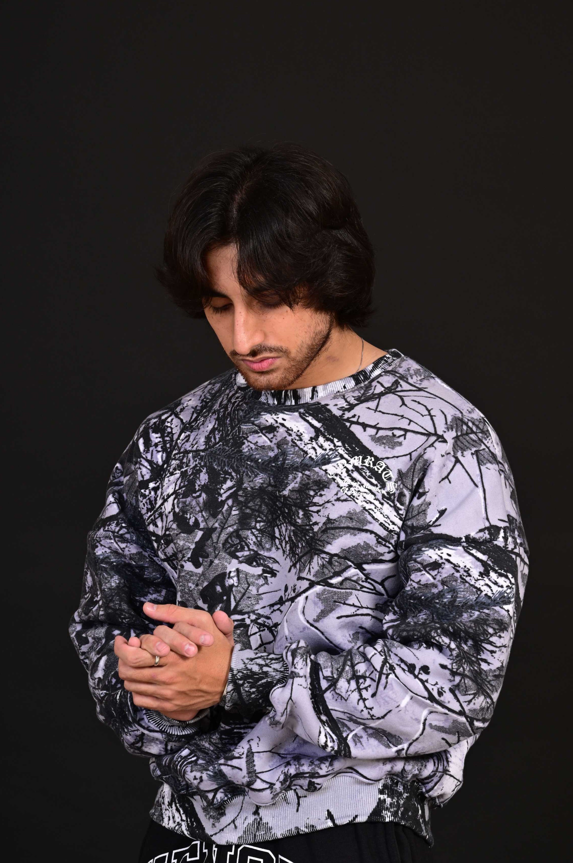 Camo Drop Shoulder Sweatshirt