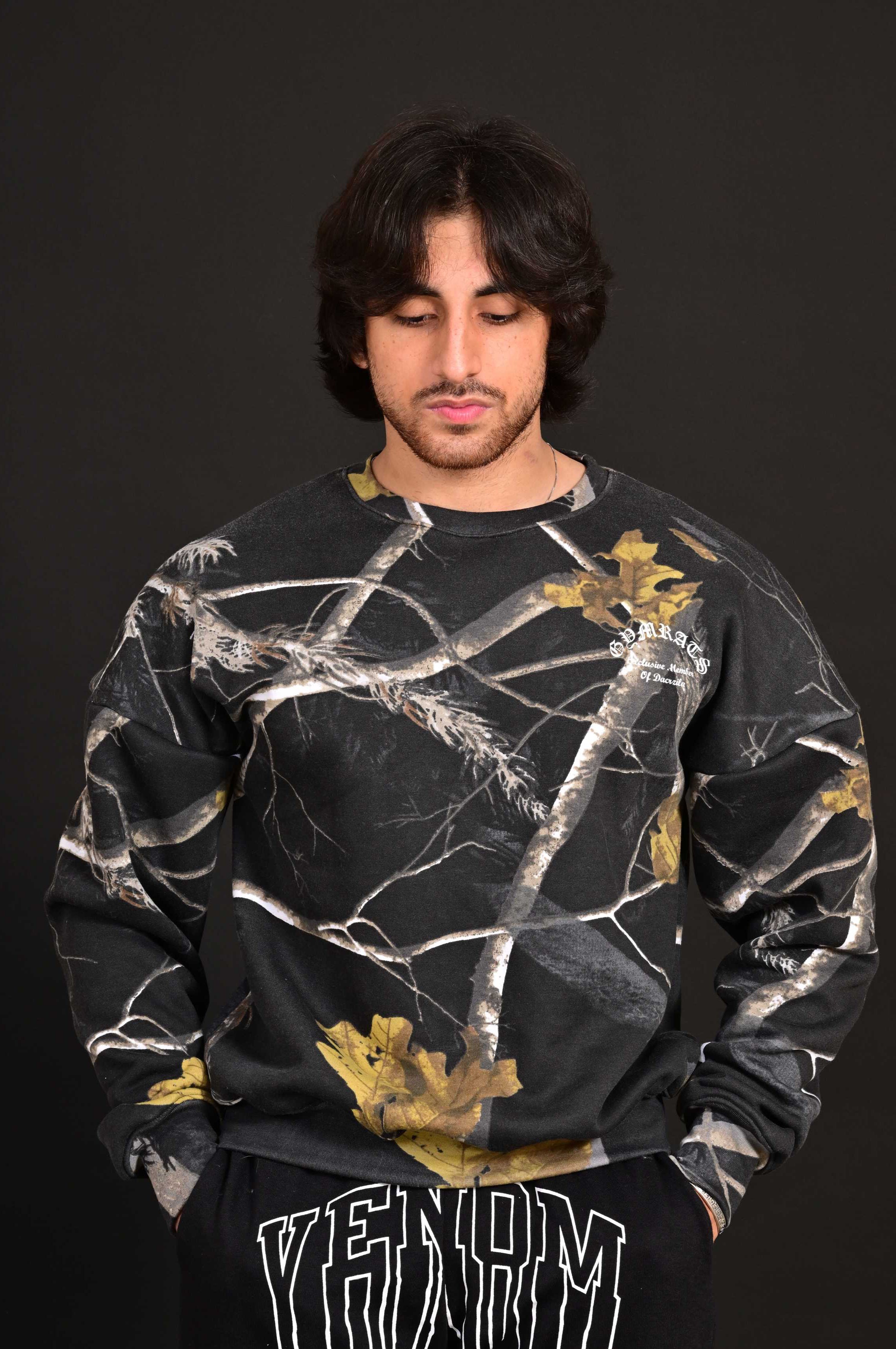 Camo Drop Shoulder Sweatshirt