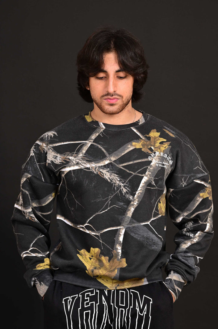 Camo Drop Shoulder Sweatshirt