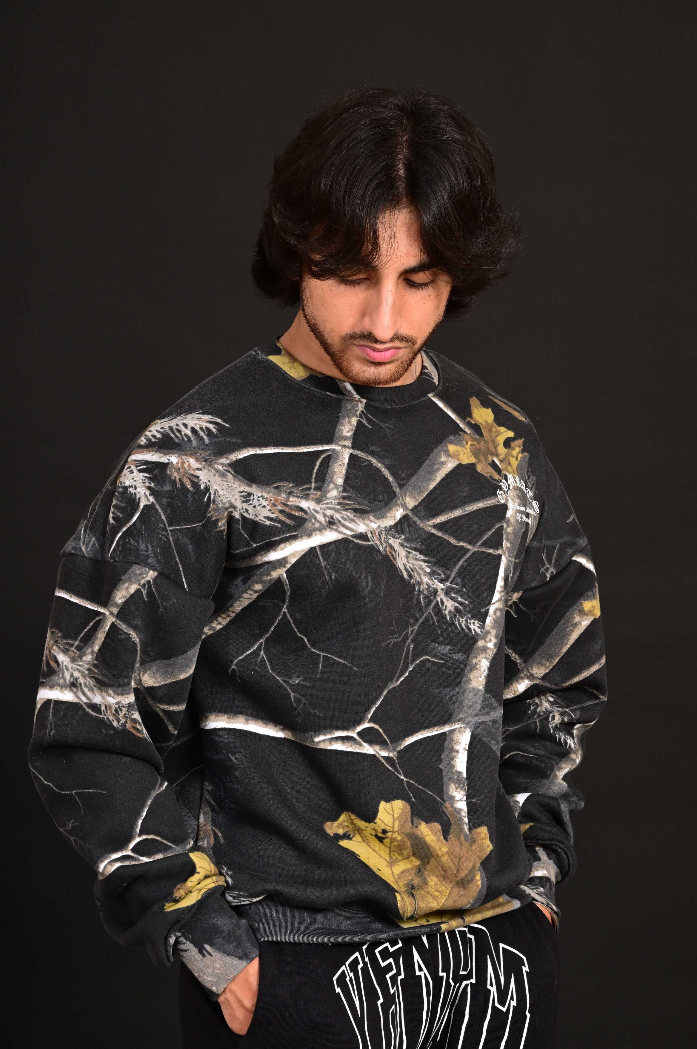 Camo Drop Shoulder Sweatshirt