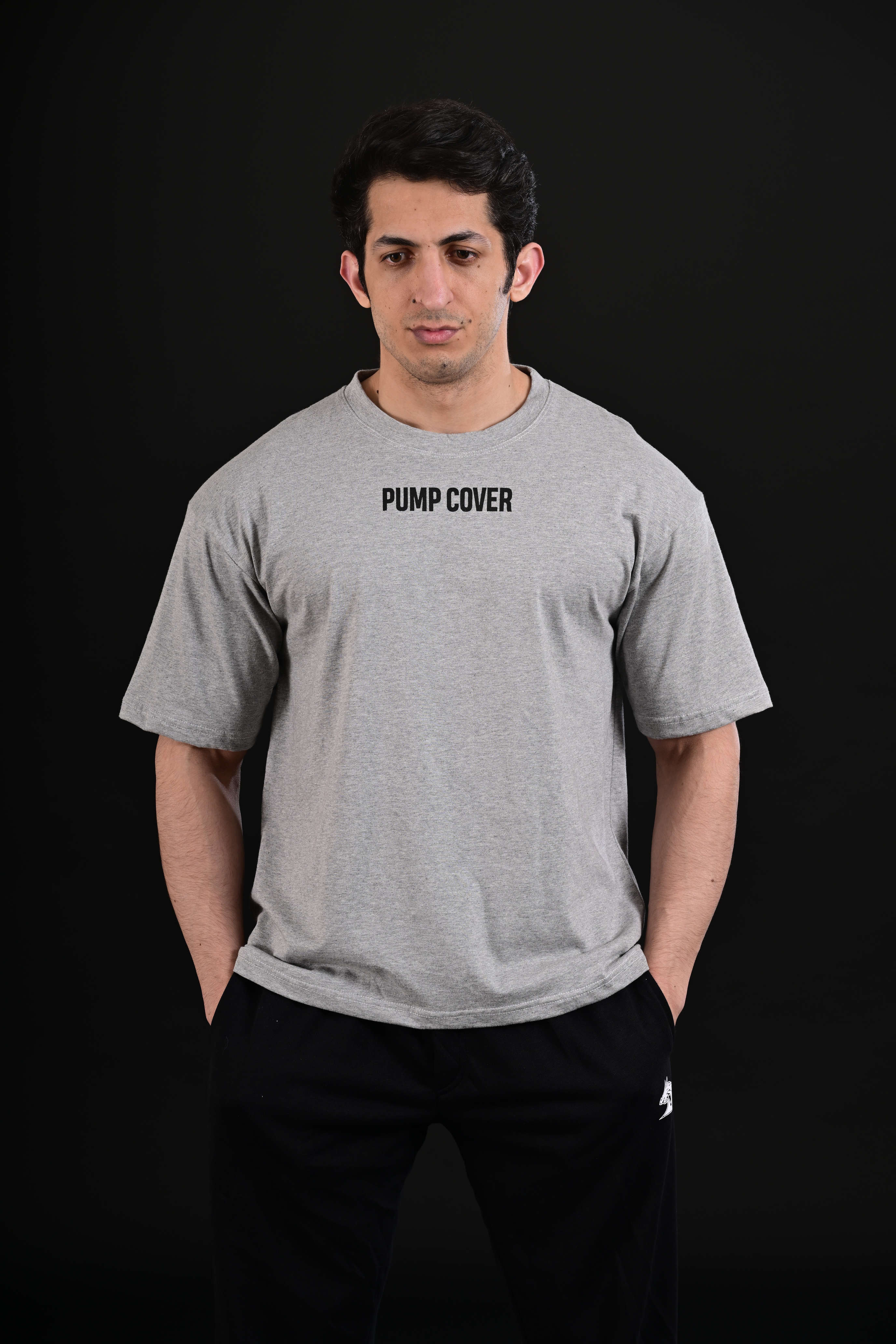 Pump Cover Drop Shoulder Grey Gym T Shirt Men Pakistan
