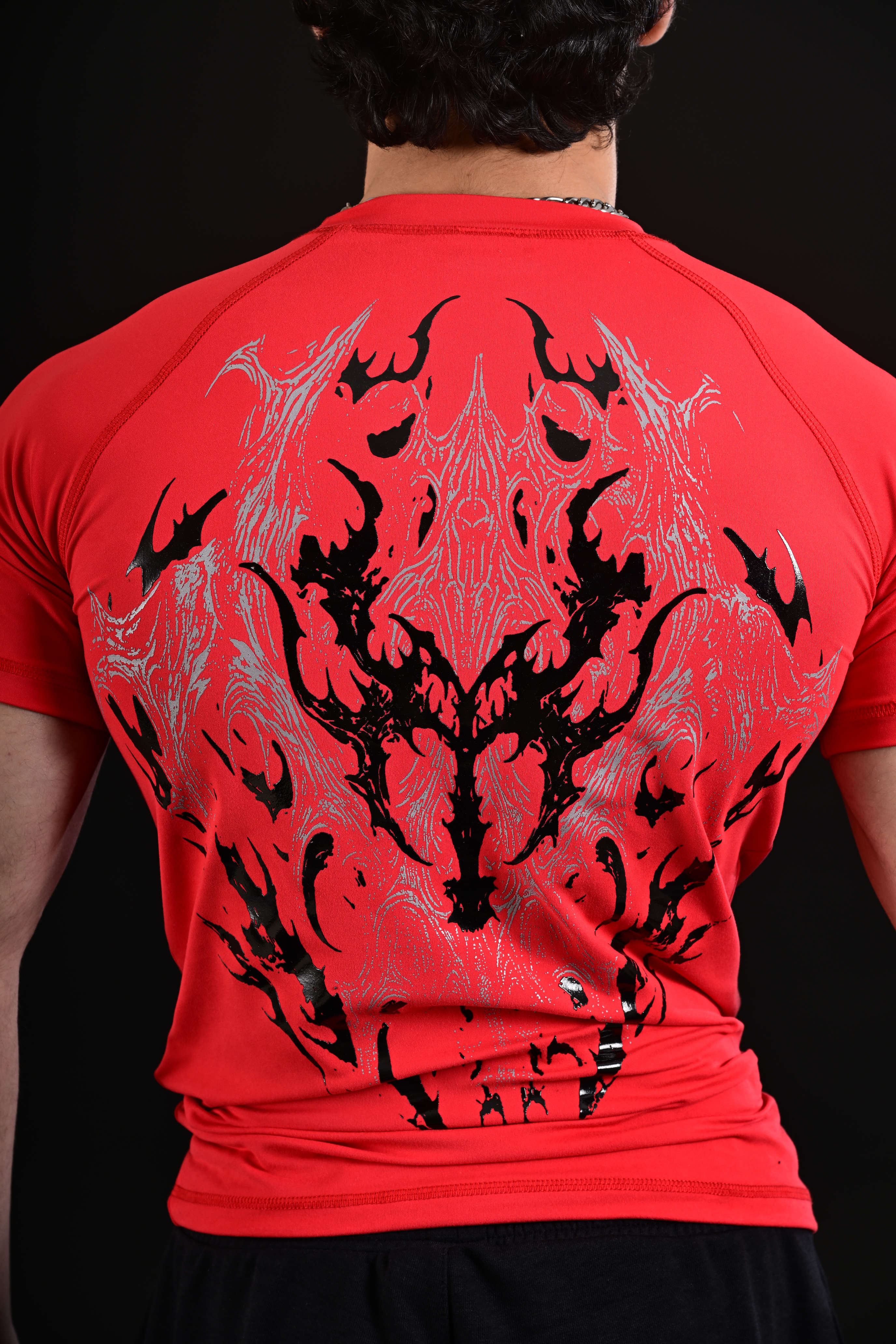 Premium red compression shirt for men gym training Pakistan