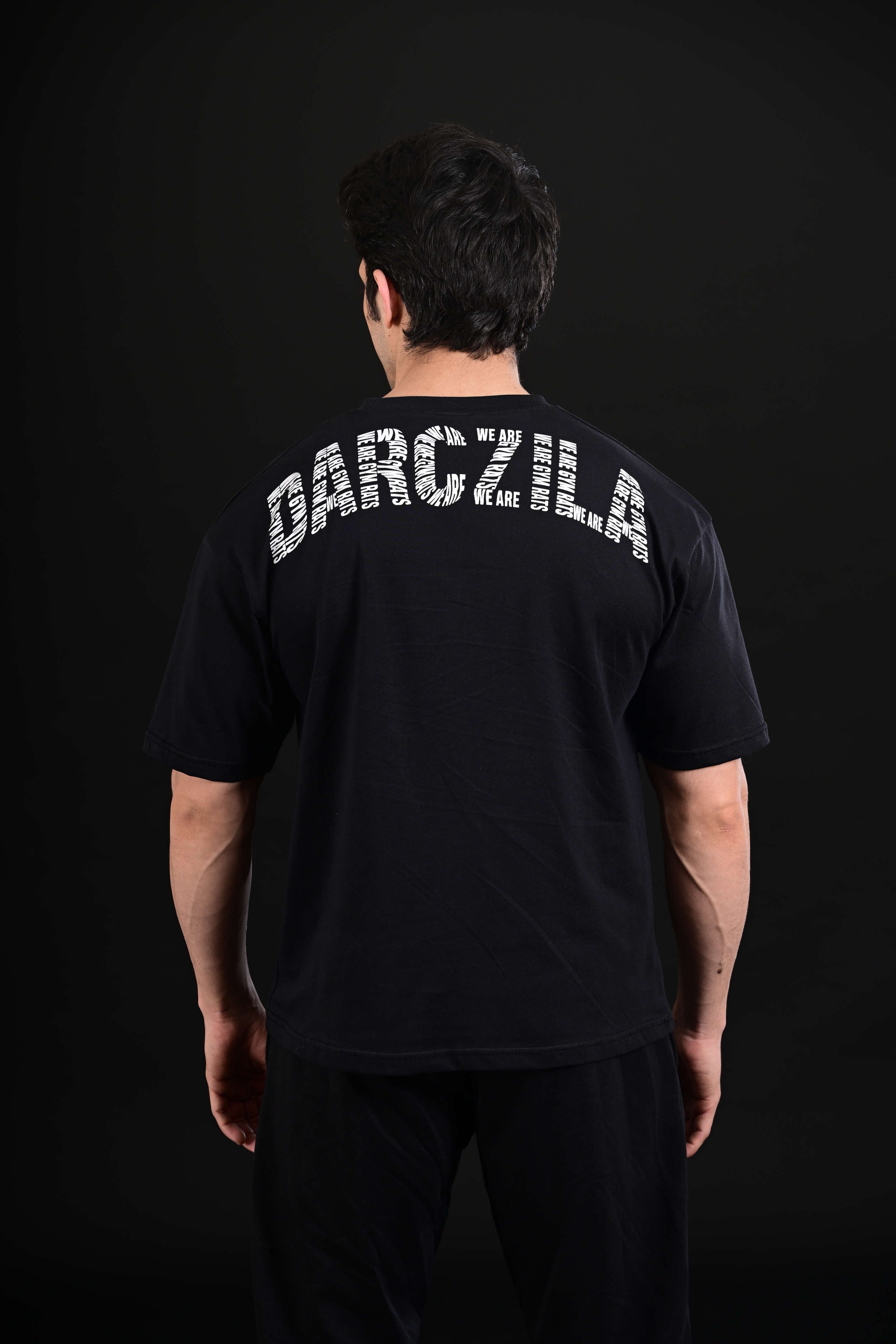 Pump Cover Drop Shoulder T Shirt Black Pakistan
