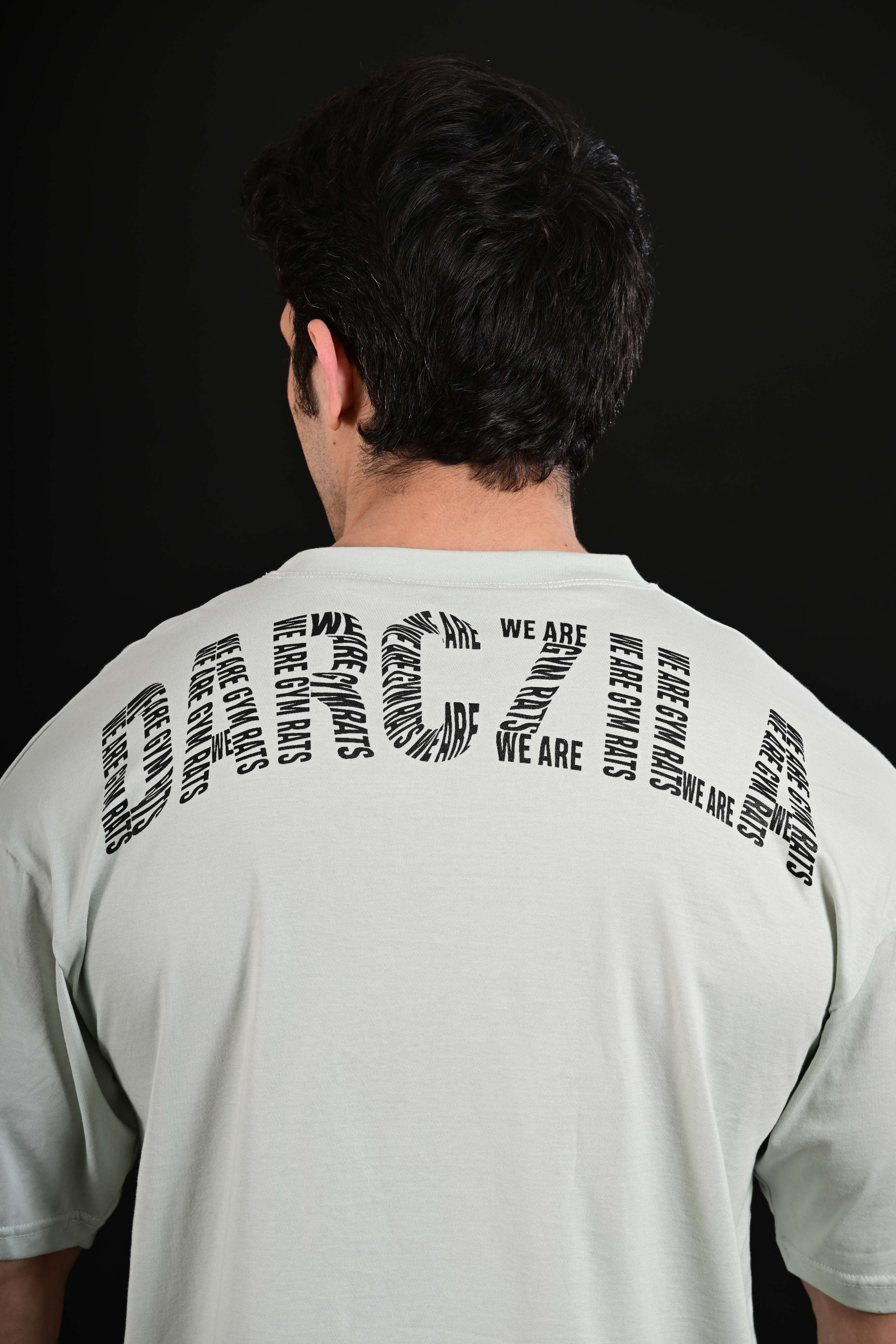 Men wearing Pump Cover Drop Shoulder Mint Gym T Shirt Pakistan
