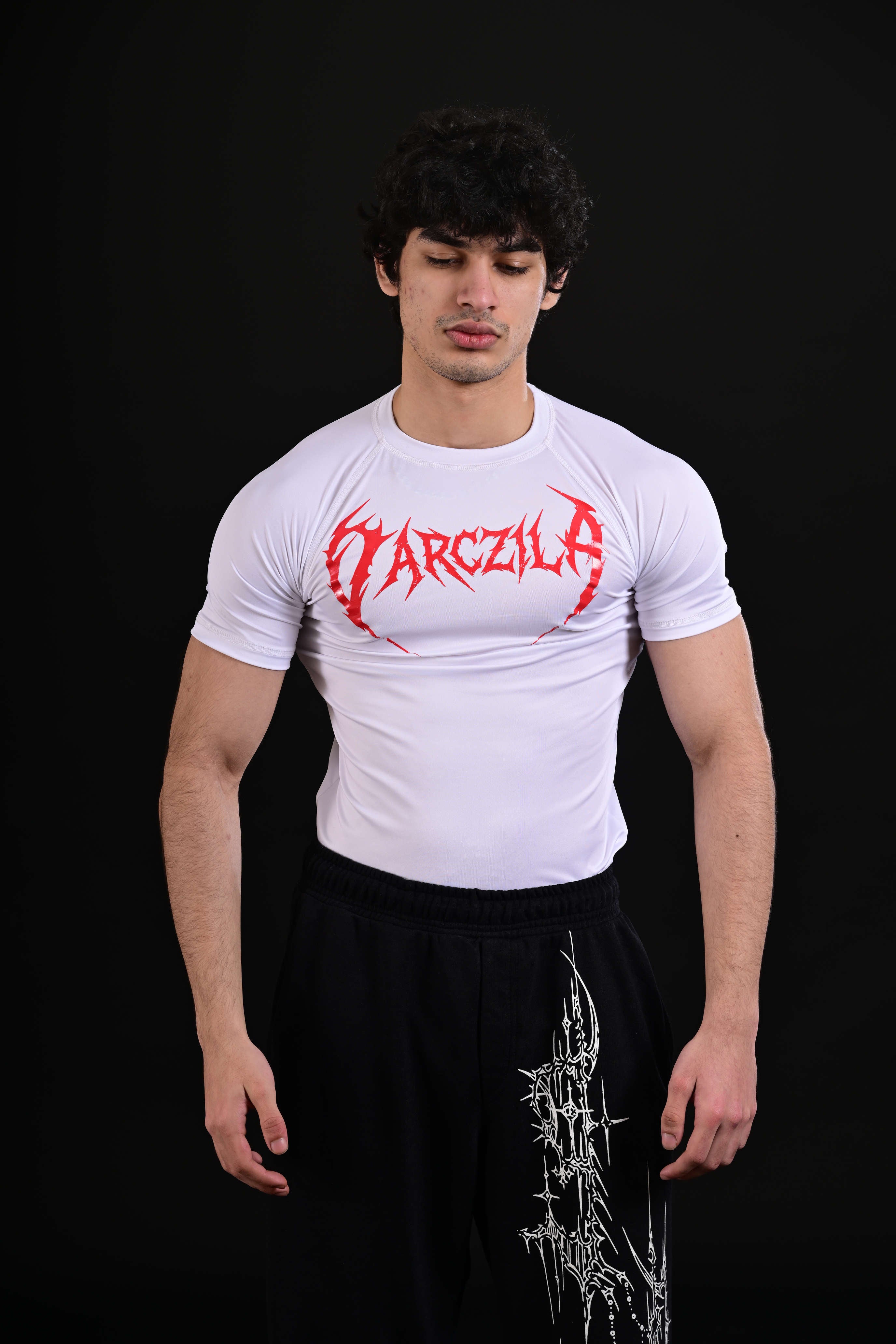 White compression gym shirt men by Darczila Pakistan