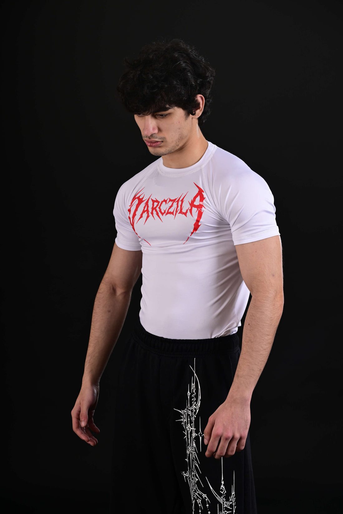 Men gym compression t-shirt white Pakistan fitness brand