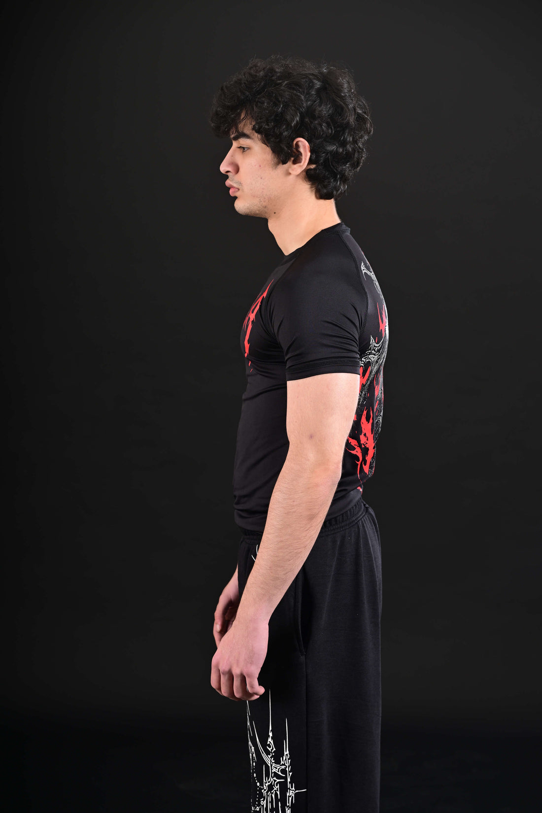Men athletic compression shirt black Pakistan fitness brand
