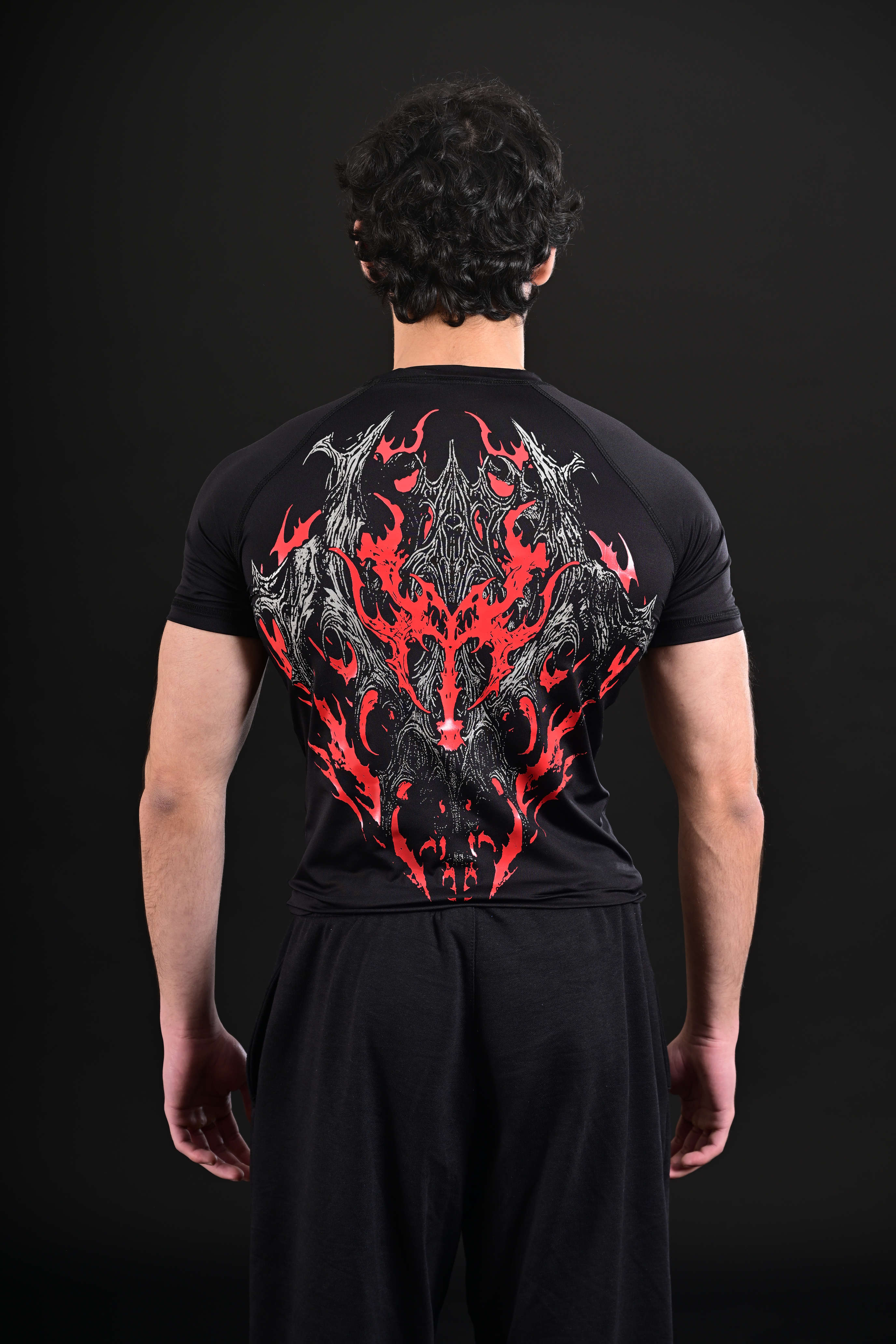 3D Energy half compression shirt black for gym wear in Pakistan