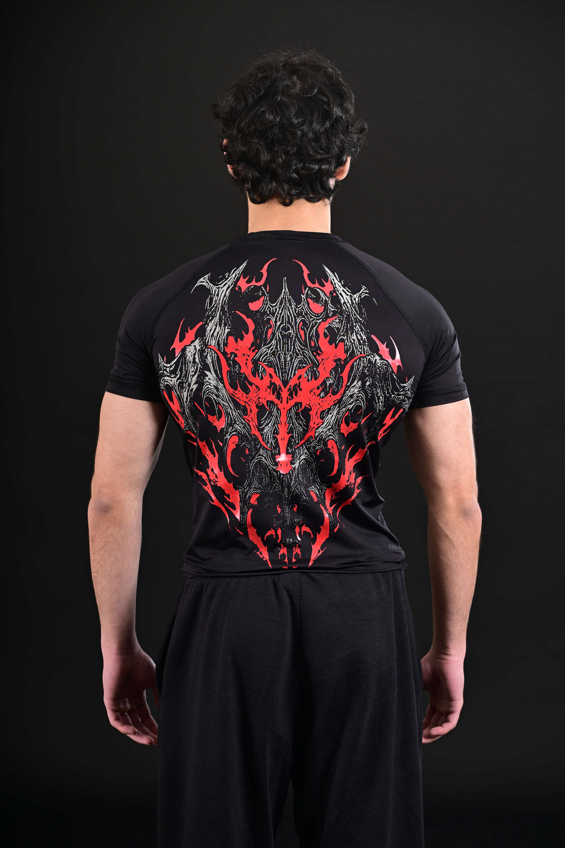 3D Energy half compression shirt black for gym wear in Pakistan