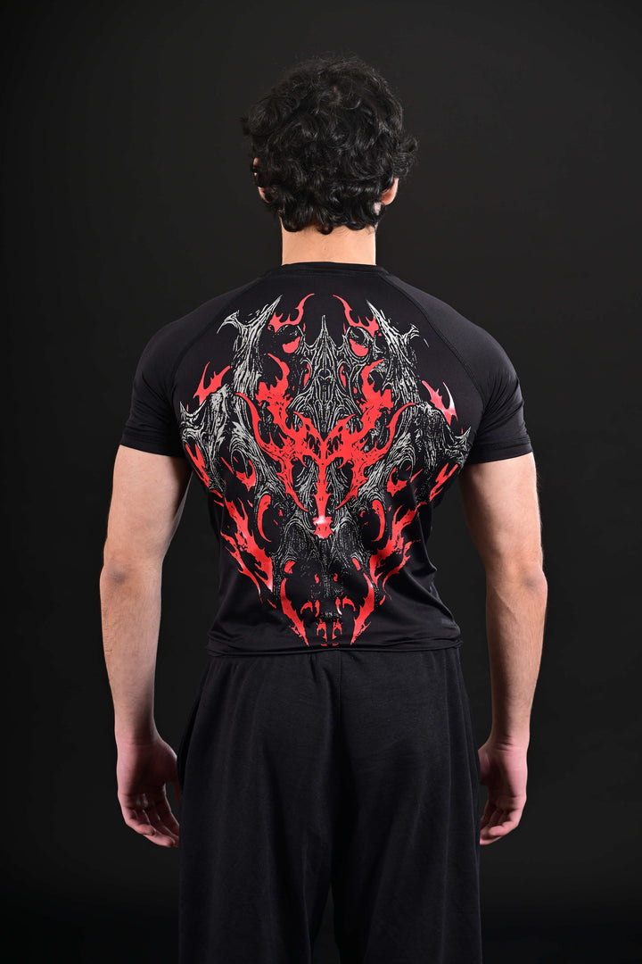 3D Energy half compression shirt black for gym wear in Pakistan