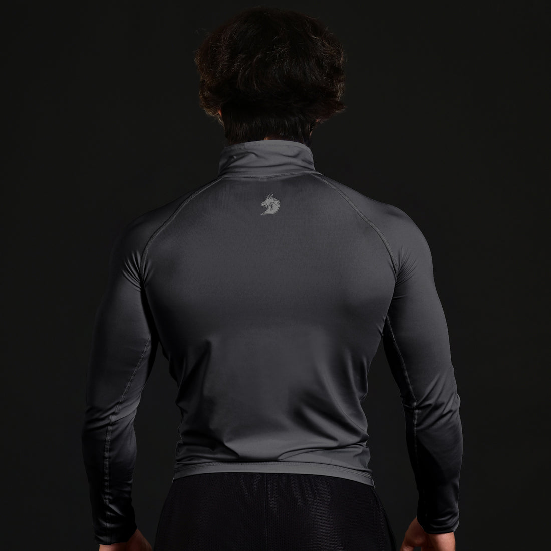 Collar Compression Shirt Black (Full Sleeves)