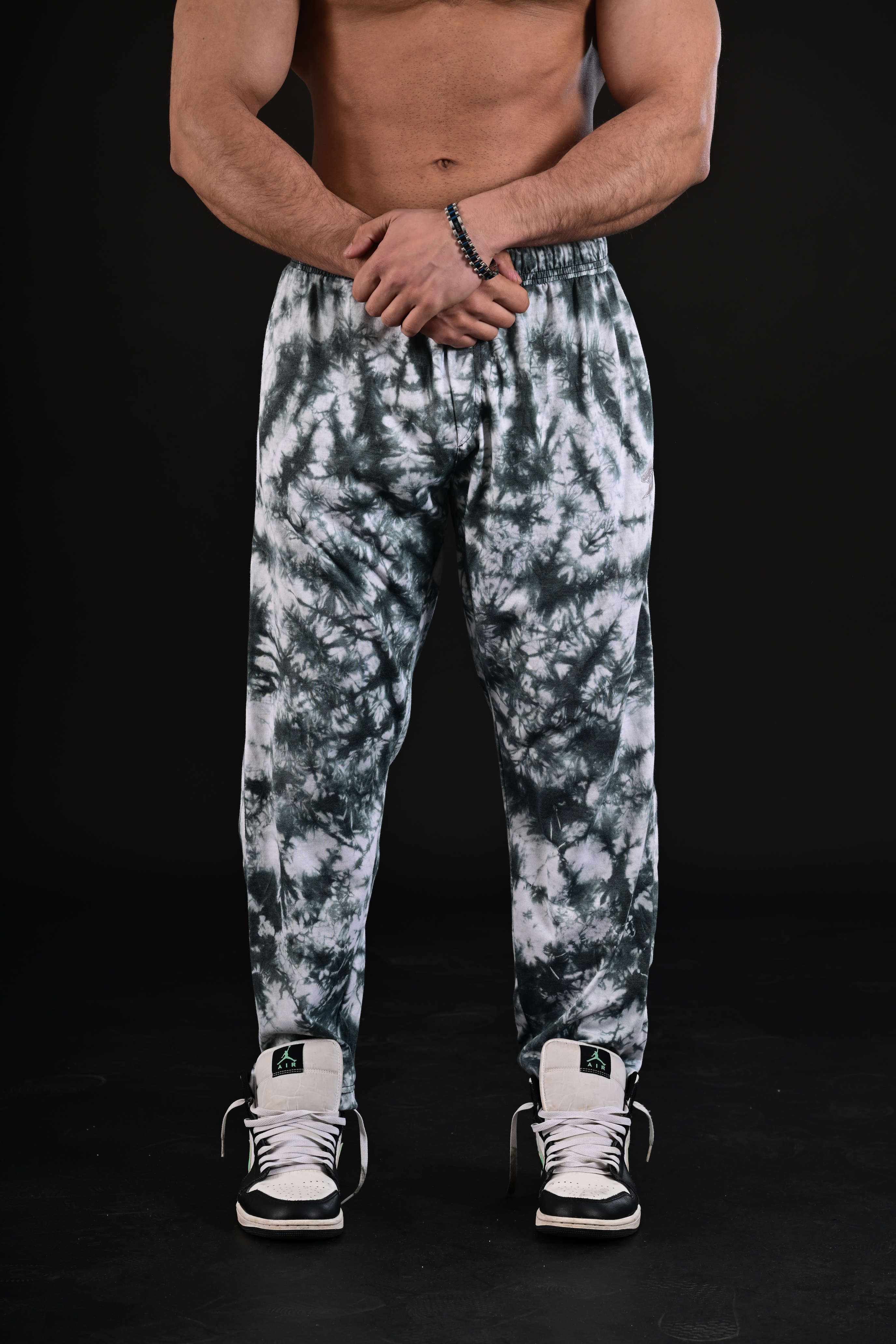 Tie Dye Trousers (White)