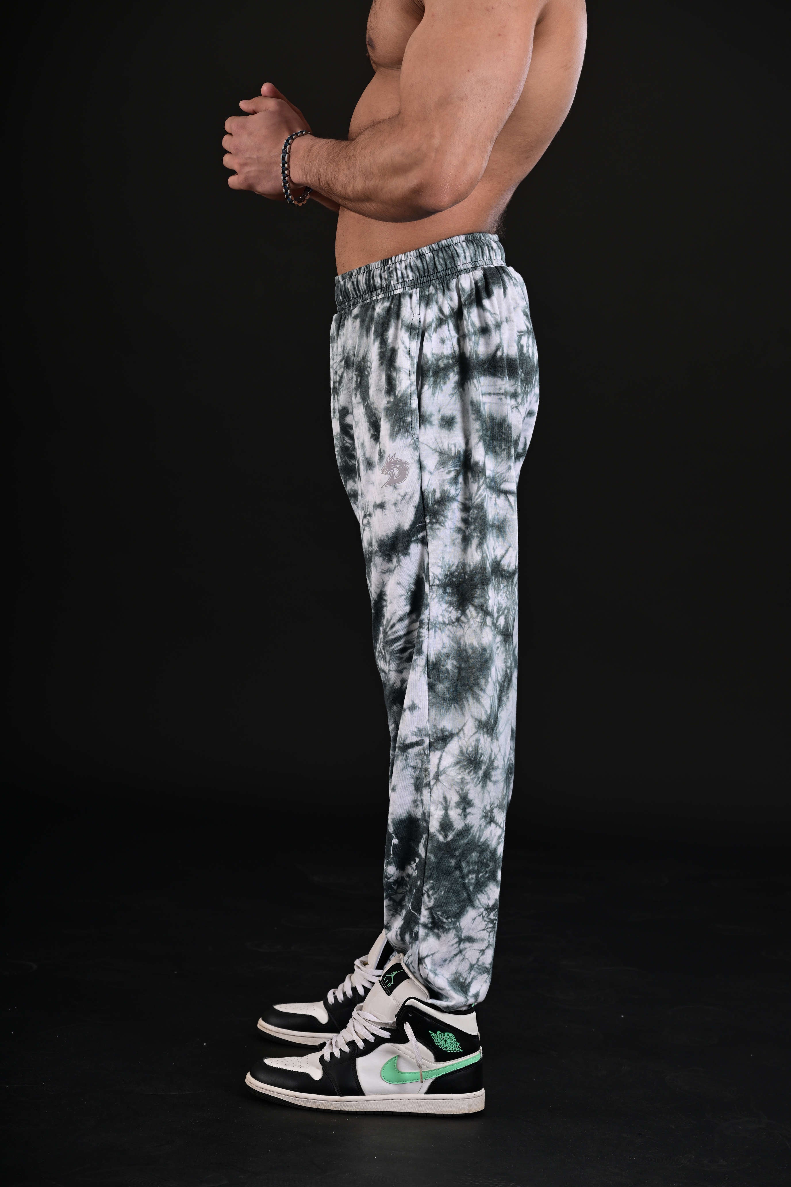 Tie Dye Trousers (White)