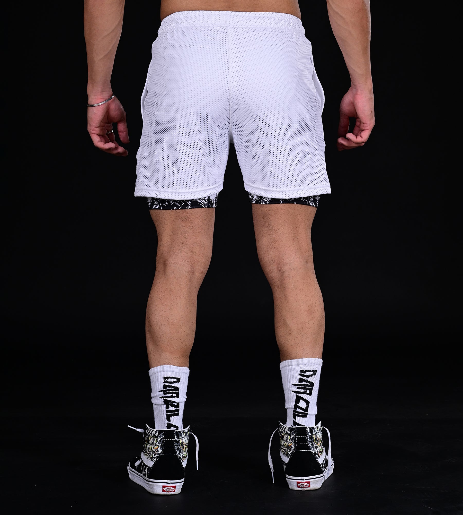 Anime Mesh Shorts (White)