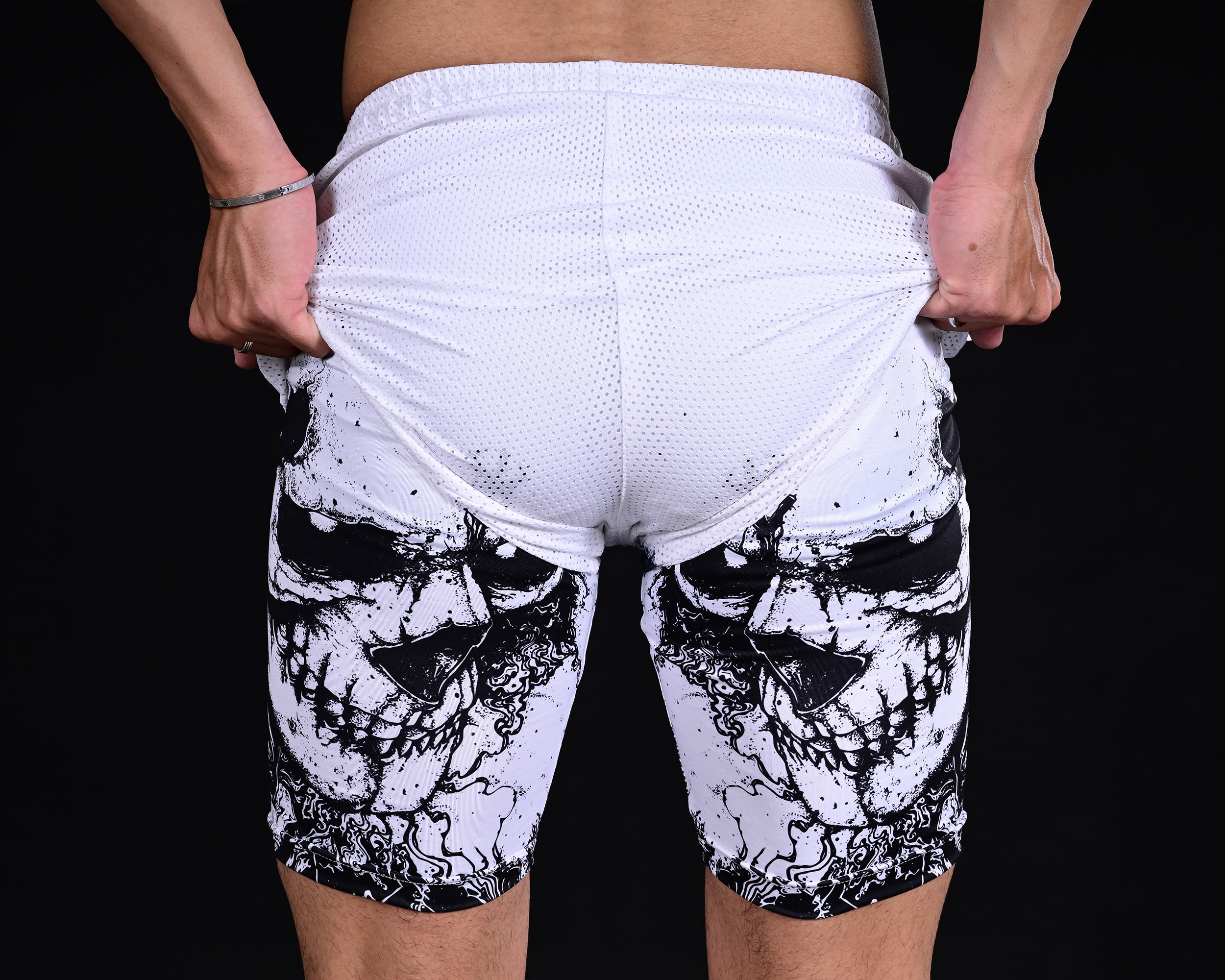 Anime Mesh Shorts (White)