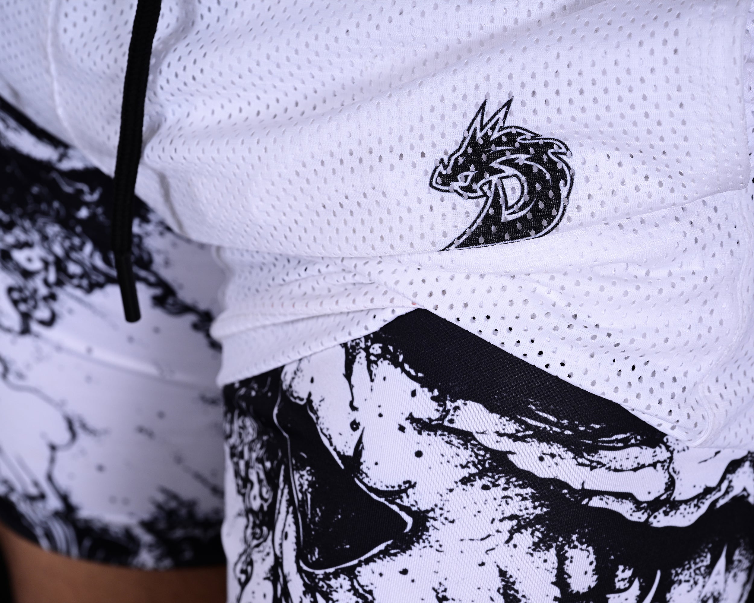 Anime Mesh Shorts (White)