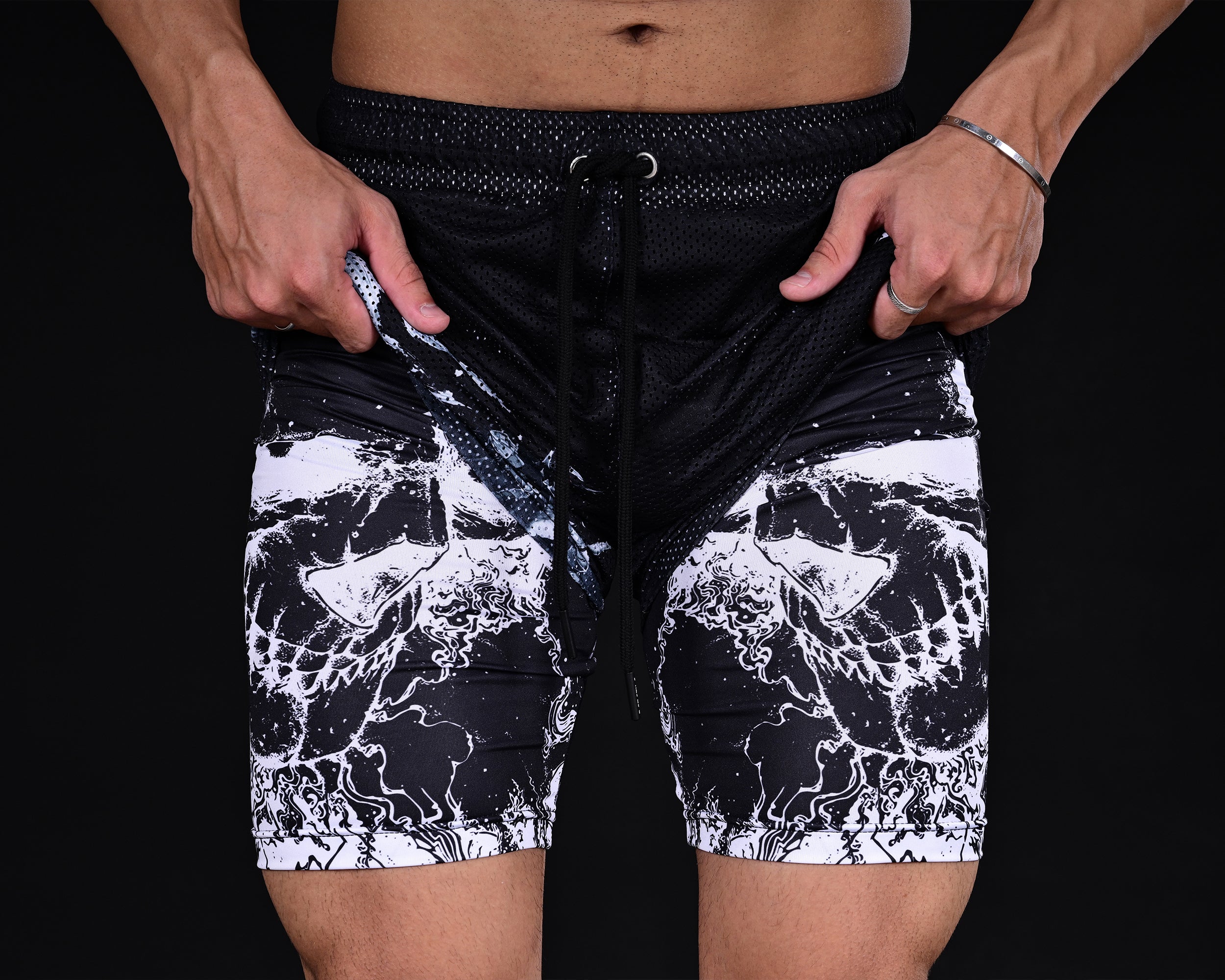 Anime Mesh Shorts (Black)