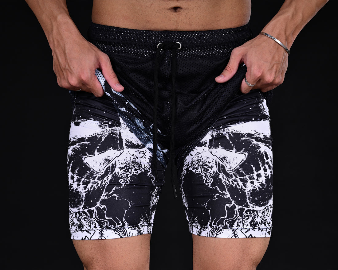 Anime Mesh Shorts (Black)