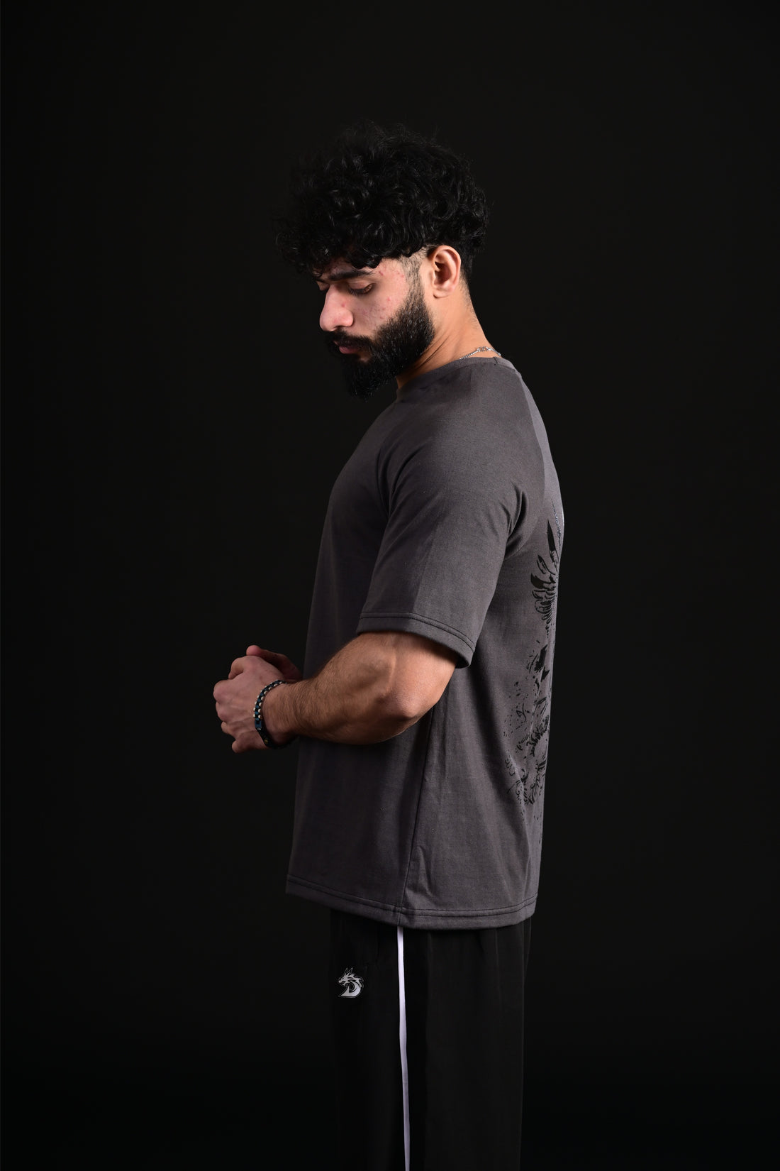 Skull Oversize Tee (GREY)