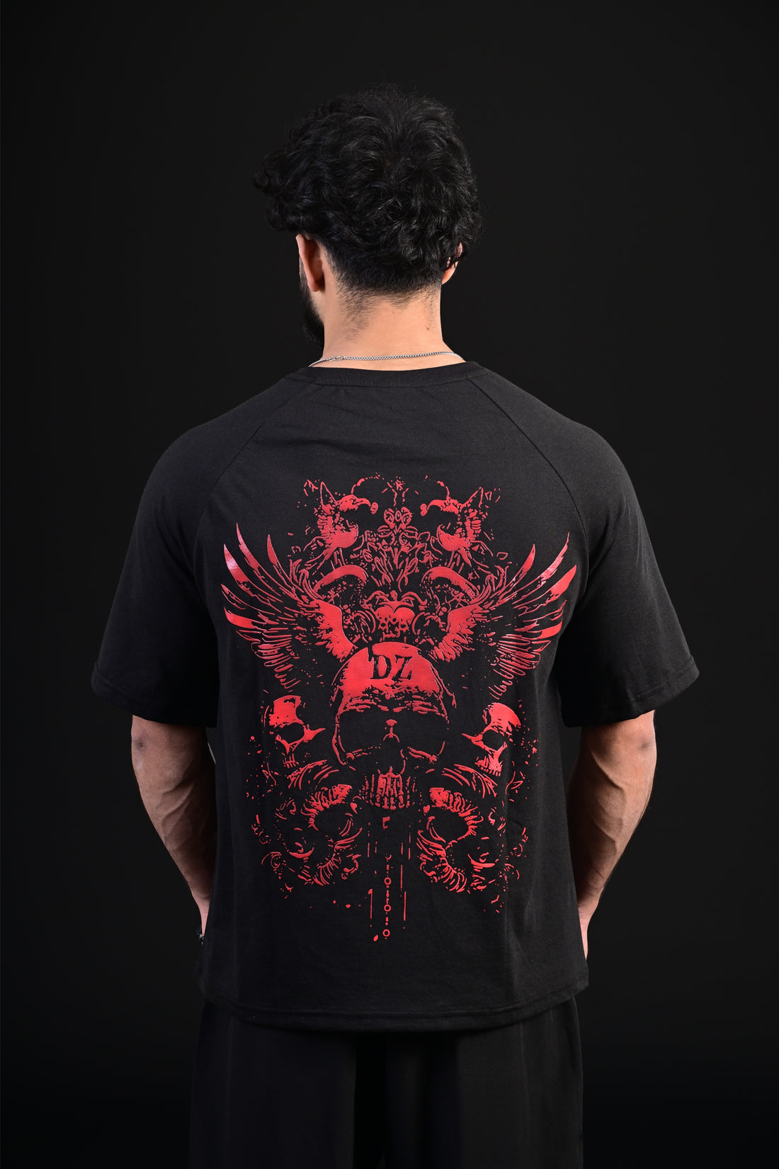 Skull Oversize Tee (BLACK)