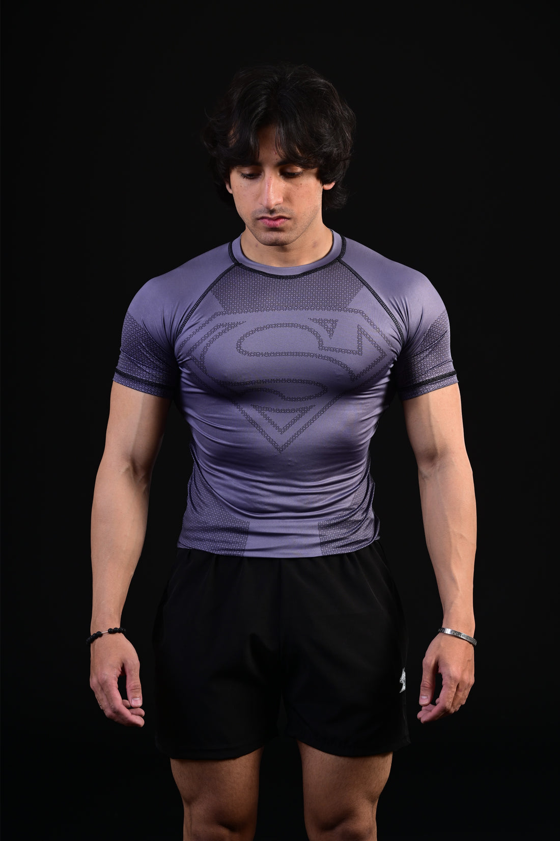 Superman Grey Compression T Shirt Performance Athletic Sport superman-grey-compression-t-shirt-performance-athletic-sport