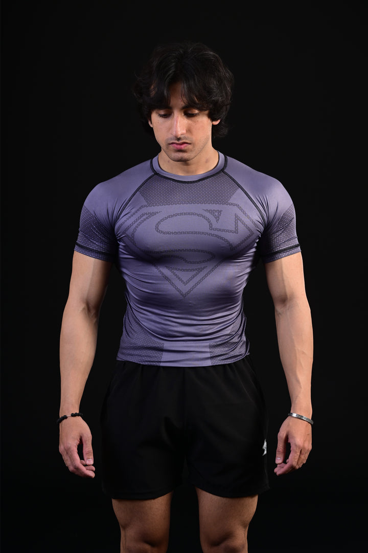 Superman Compression T-Shirt (Grey)