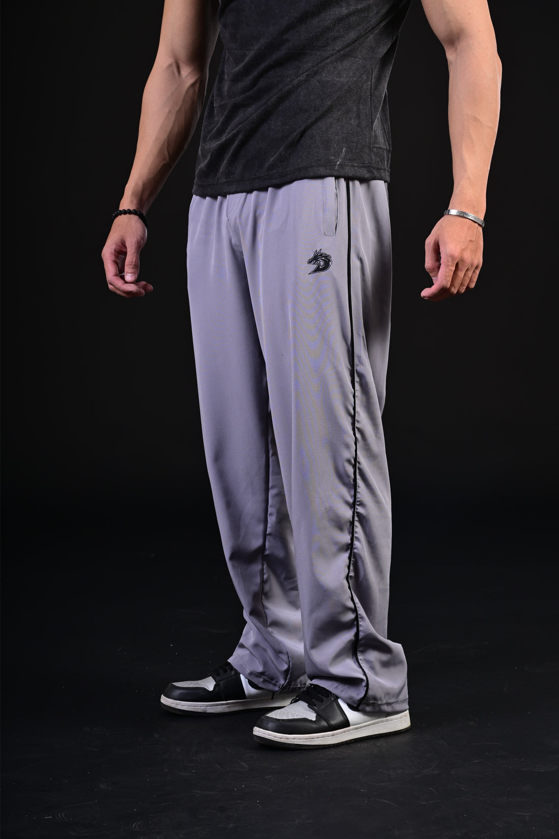 Loose Bottom Trousers (Steel)