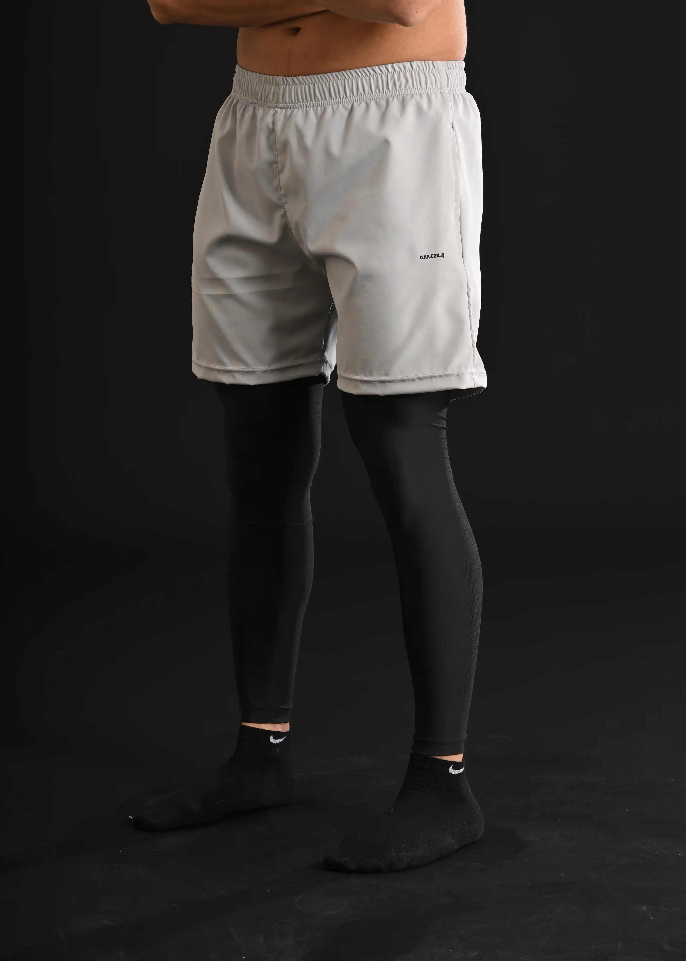 Darczila Shorts with Compression Leggings [STEEL]