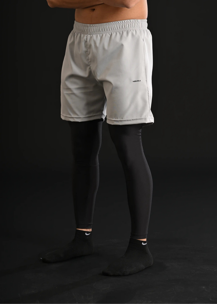 Darczila Shorts with Compression Leggings [STEEL]