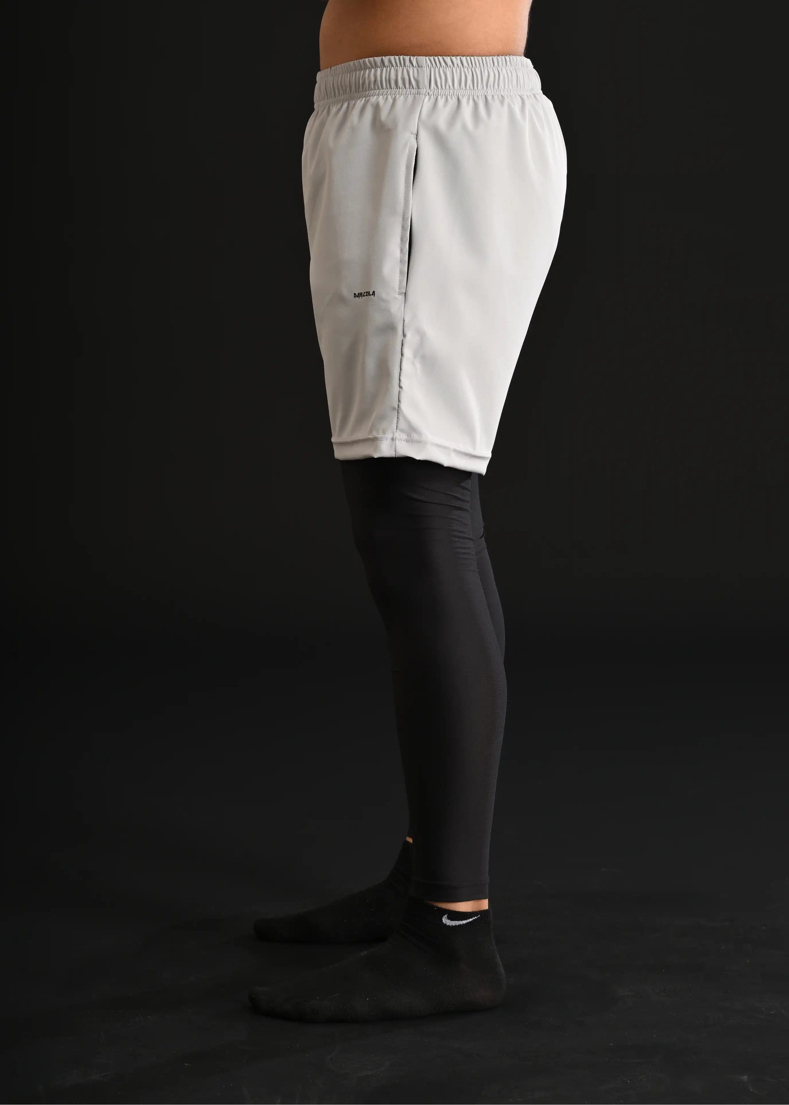 Darczila Shorts with Compression Leggings [STEEL]