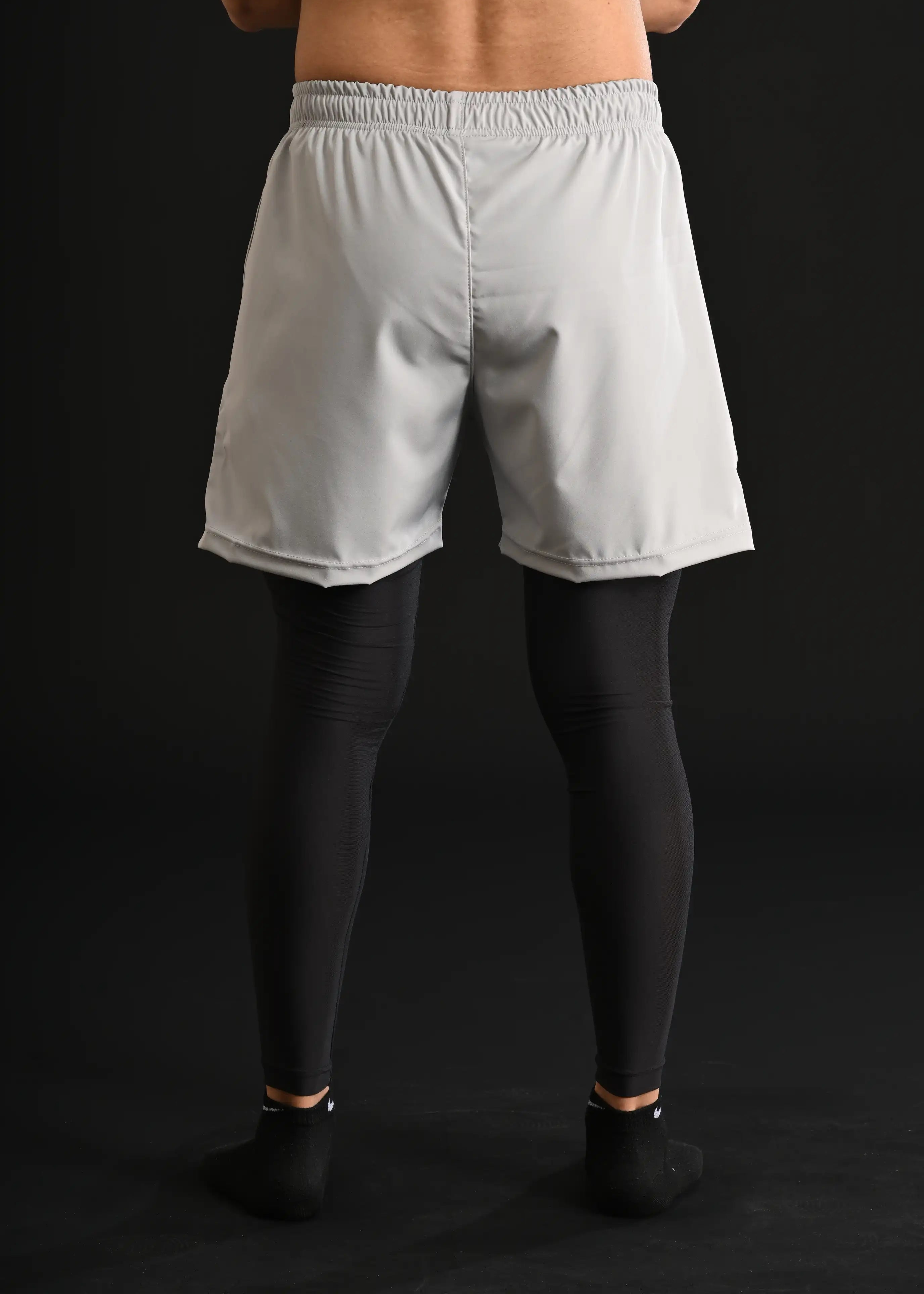 Darczila Shorts with Compression Leggings [STEEL]