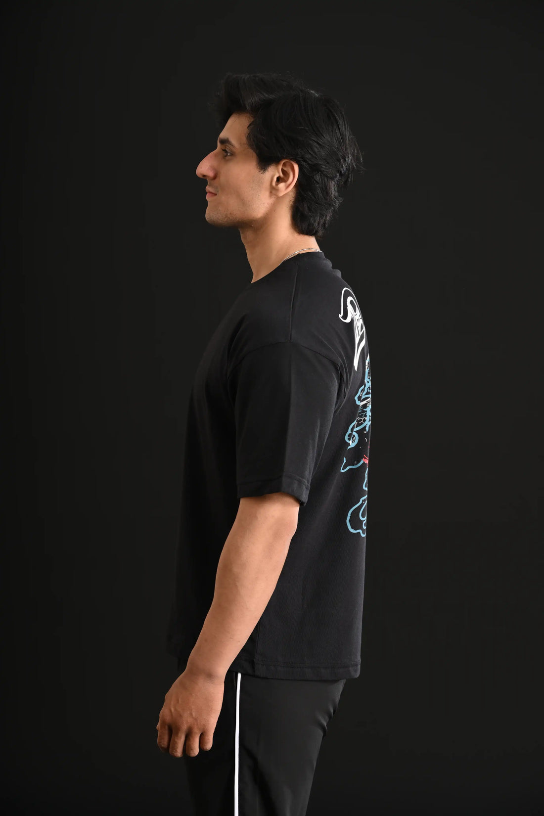 SKULL DROP SHOULDER TEE