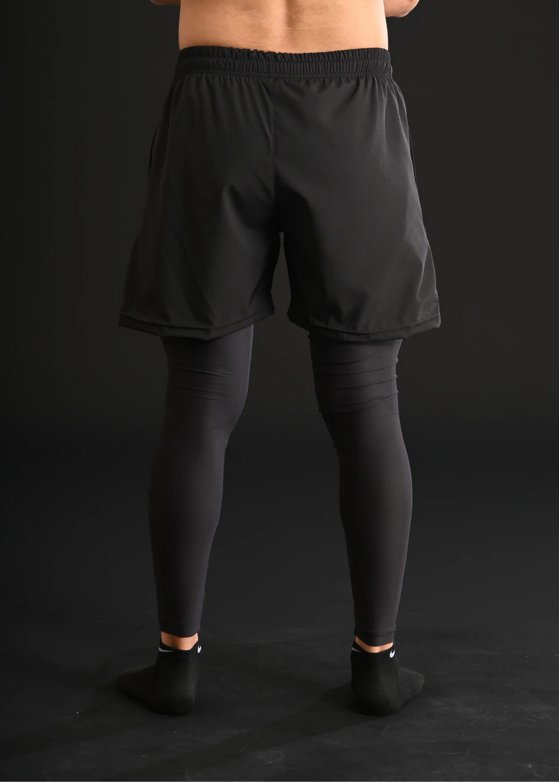 Darczila Shorts with Compression Leggings [BLACK]