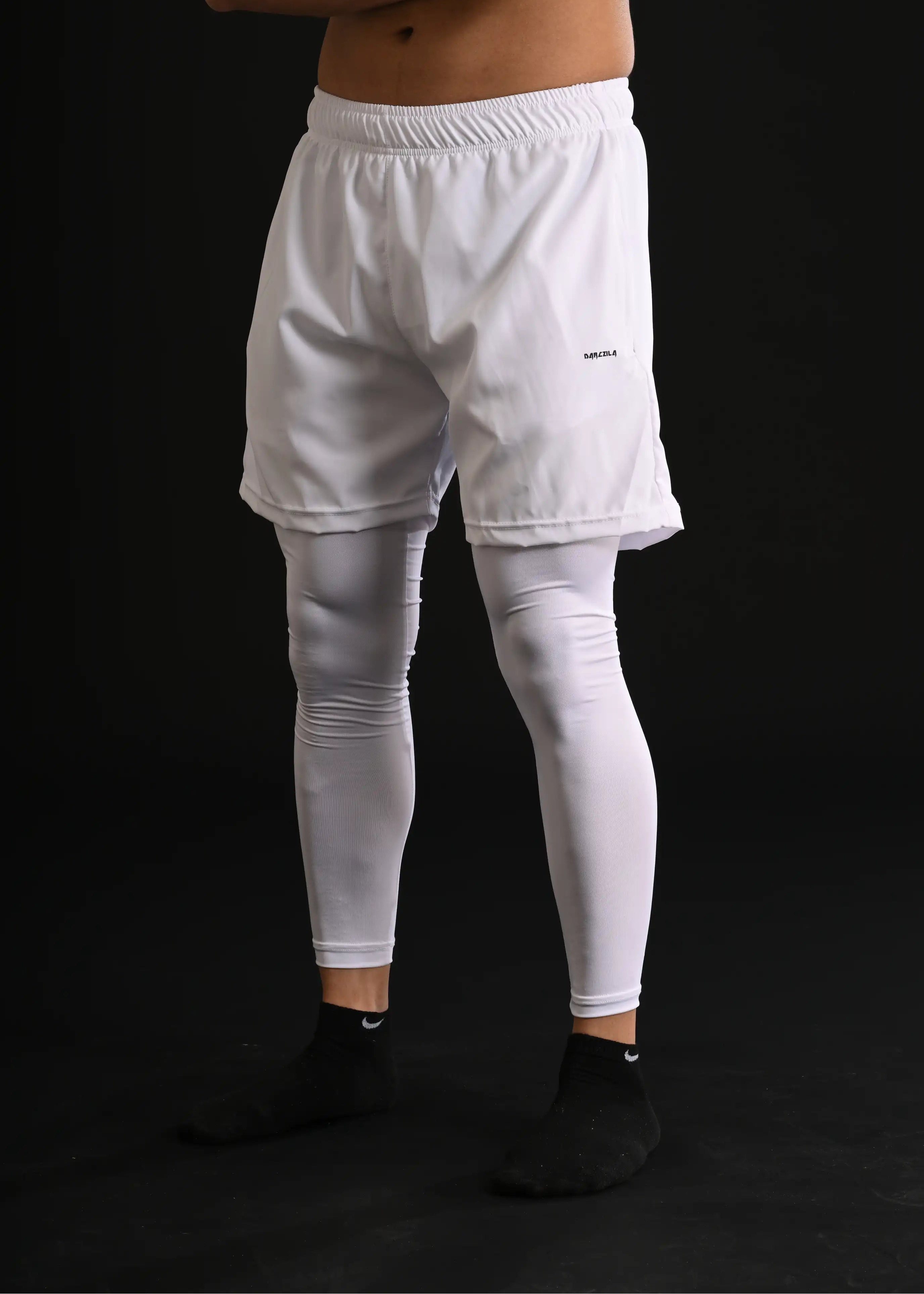 Darczila Shorts with Compression Leggings [WHITE]