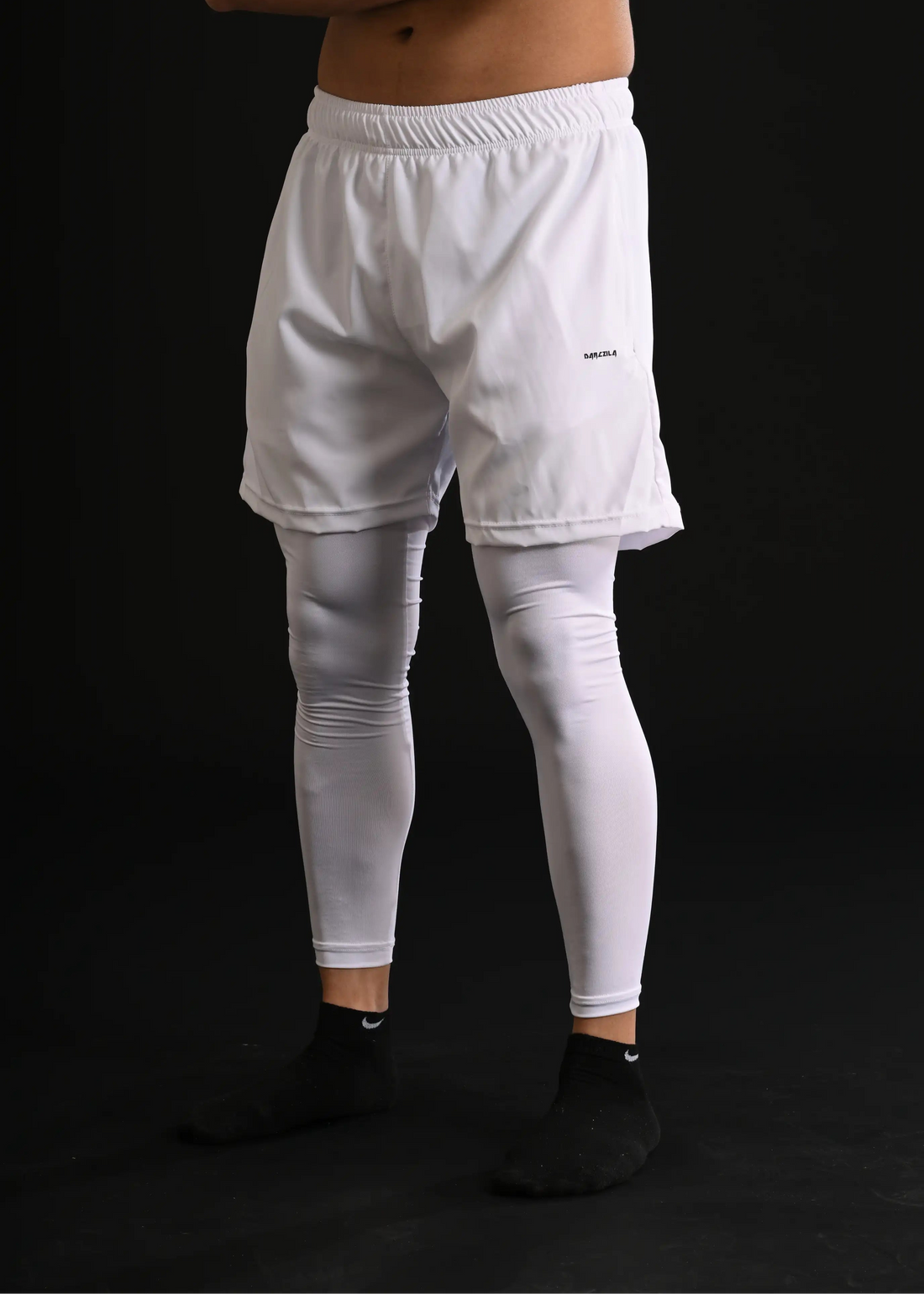 Darczila Shorts with Compression Leggings [WHITE]