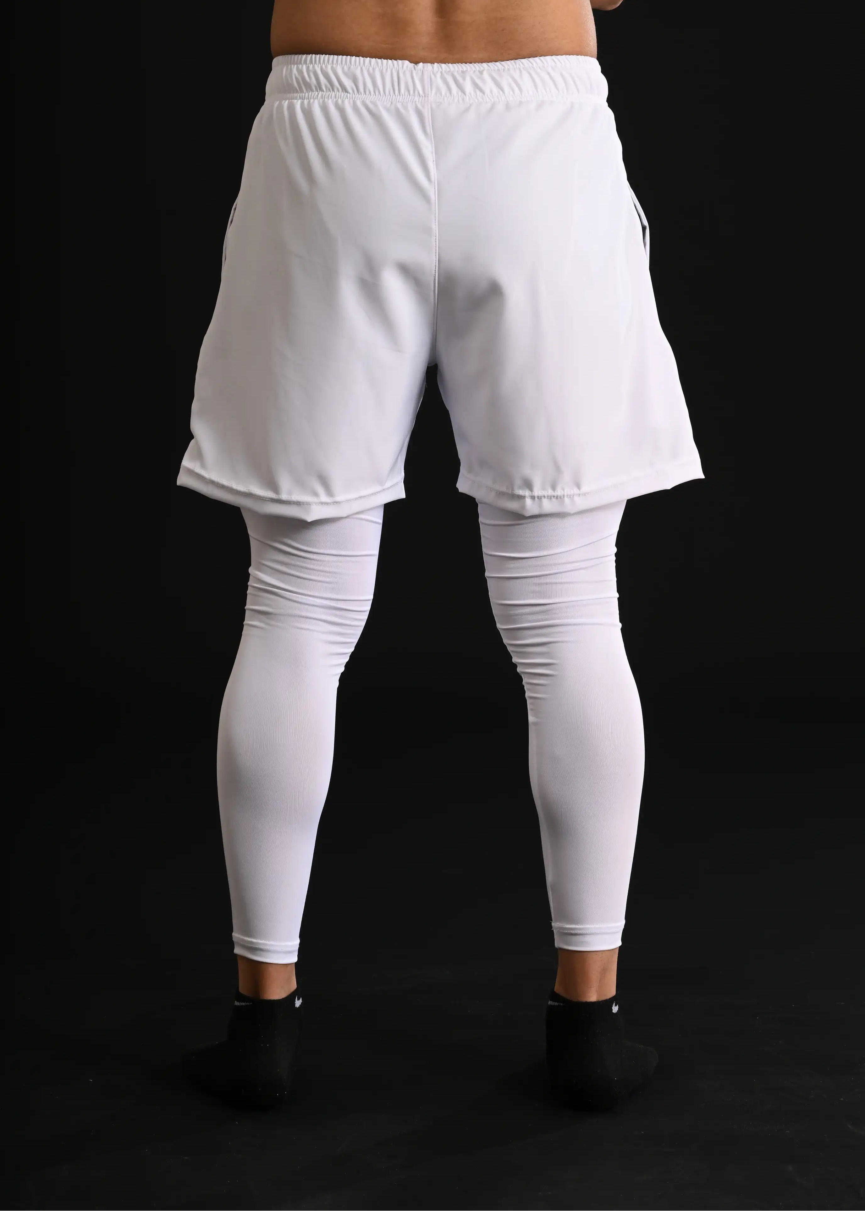 Darczila Shorts with Compression Leggings [WHITE]